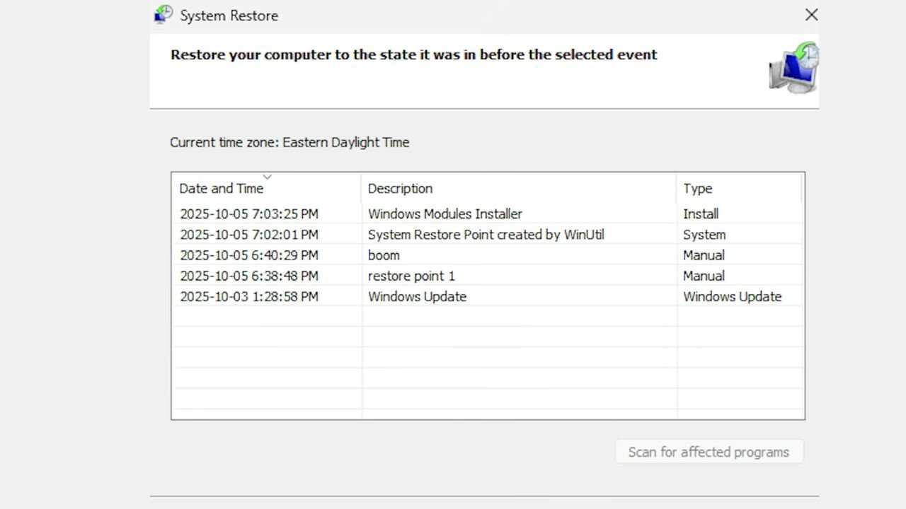 Cara Ampuh Optimasi Windows 11 untuk Gaming FPS Naik, Bebas Lag! Restore point