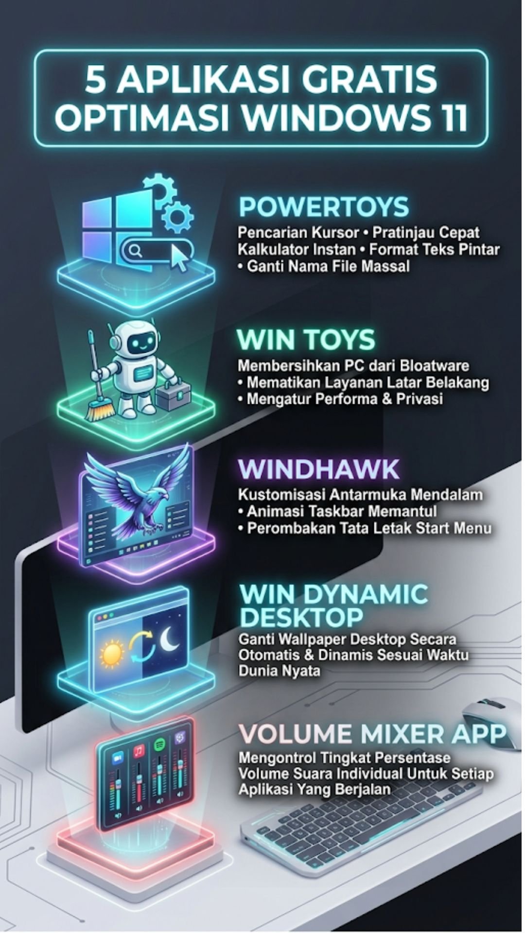 5 Aplikasi Gratis Optimasi Windows 11 Jadi Super Ngebut & Keren! 4 Ringkasan aplikasi gratis optimasi windows 11